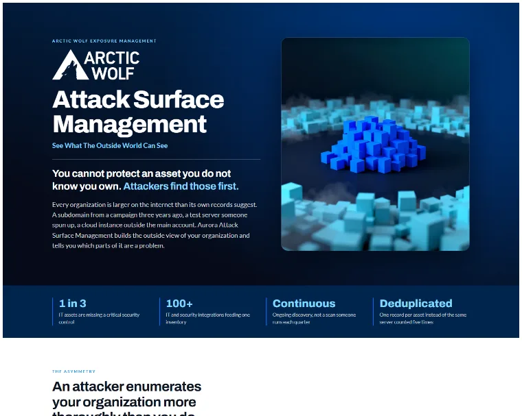 Attack Surface Management page