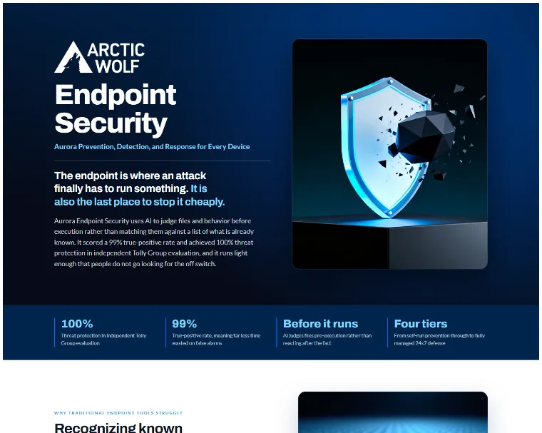 Endpoint Security page