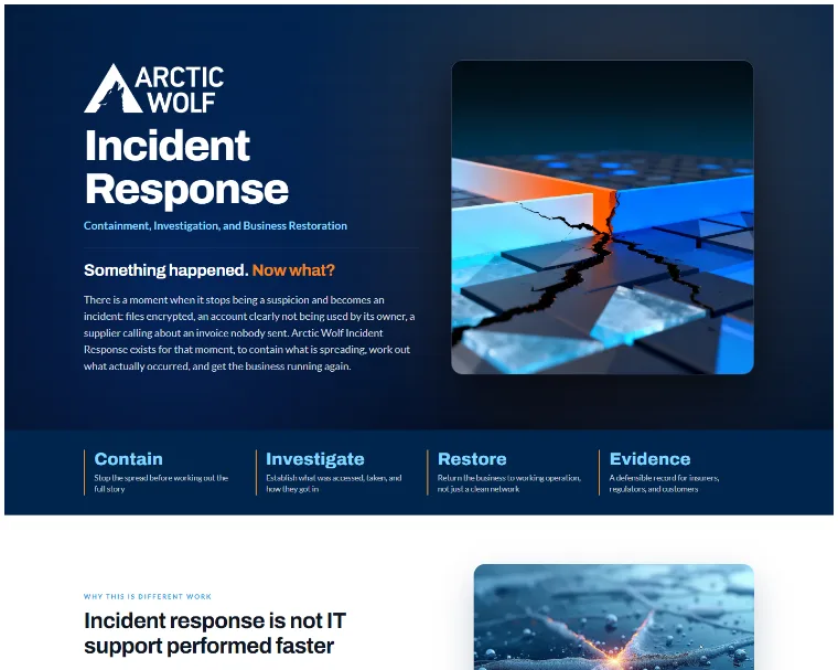 Incident Response page